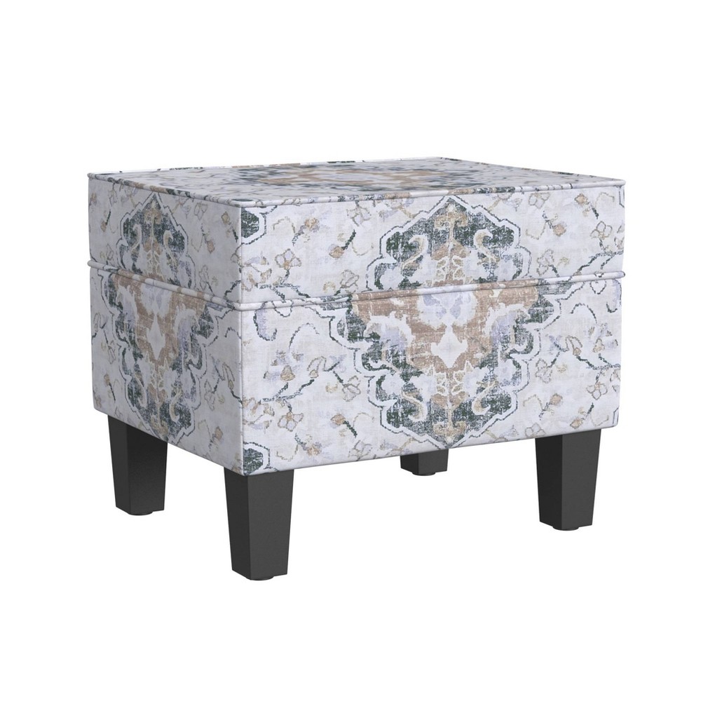 Photos - Pouffe / Bench Medium Storage Ottoman Black - HomePop