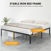 Bed Frame Heavy Duty Mattress Foundation, Easy Assembly, No Box Spring Needed, Platform Bed for Bedroom, Apartment, Black, Metal - 2 of 4