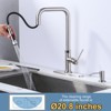 WOWOW Brass Single Handle Pull Down Sprayer Kitchen Faucet with Soap Dispenser - 3 of 4
