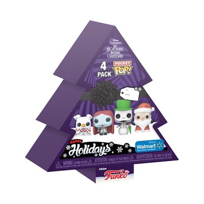 Funko Pocket POP! Disney The Nightmare Before Christmas Jack Skellington Tree Holiday Box 4 Pieces  Keychain