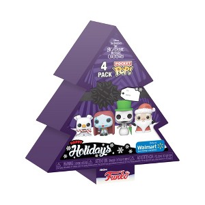Funko Pocket POP! Disney The Nightmare Before Christmas Jack Skellington Tree Holiday Box 4 Pieces  Keychain - 1 of 2