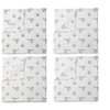 Bacati - Happy Monkeys Pink/Lilac/Gray Girls Muslin Swaddling Blankets set of 4 - 2 of 4