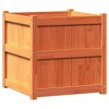 vidaXL Garden Planter Wax Brown 23.6"x23.6"x23.6" Solid Wood Pine - 2 of 4