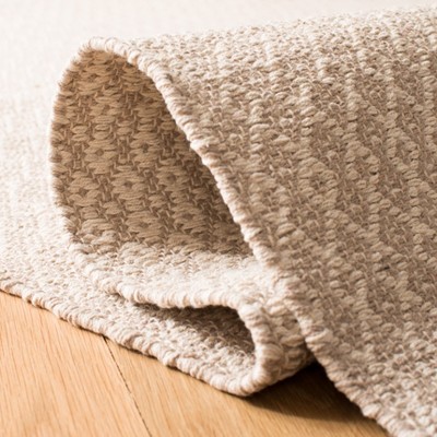 27" Off-White Flat Woven Cotton Handmade Rug