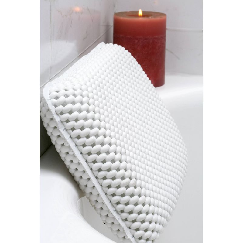 Spa Foam Bath Pillow White - Bath Bliss, 5 of 7