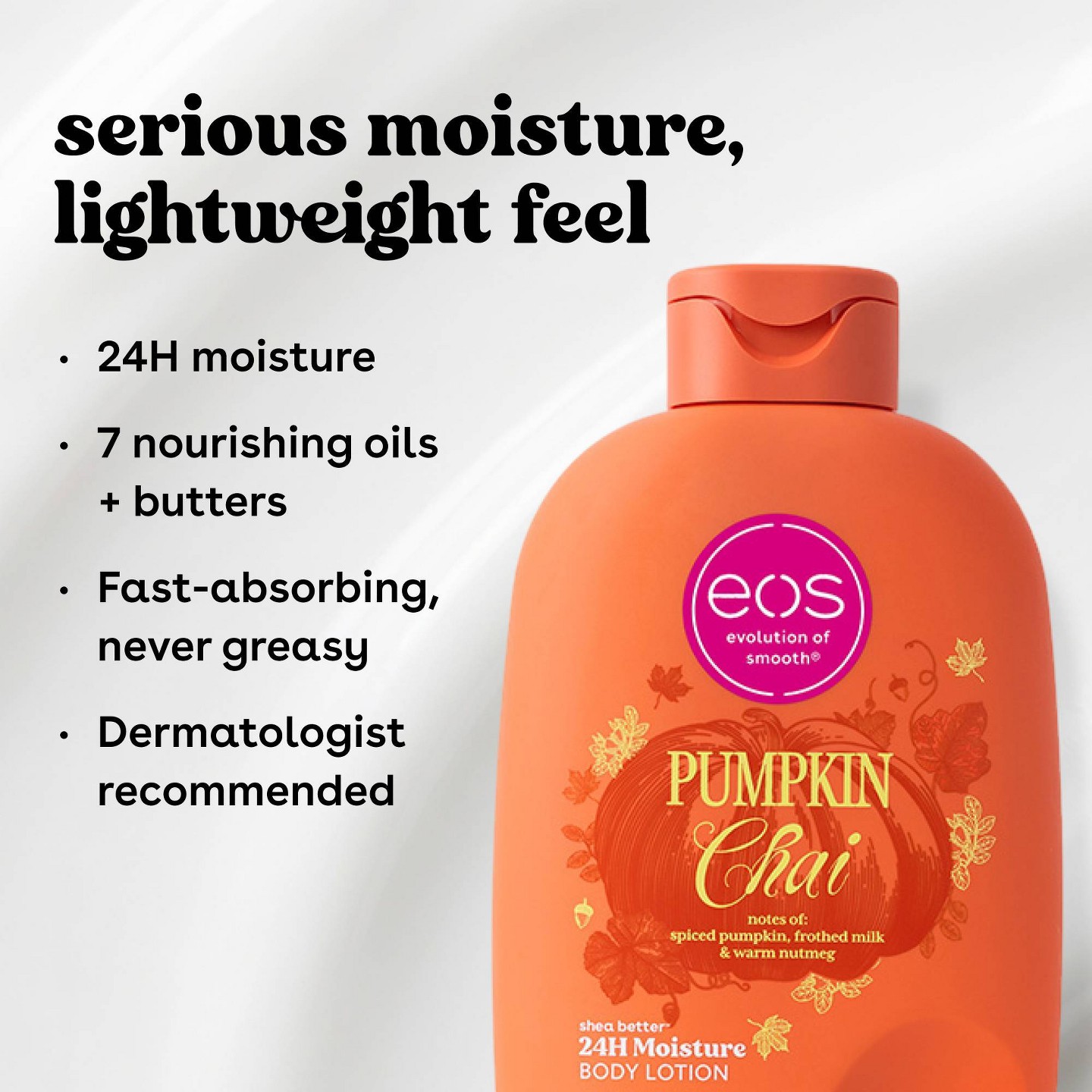 Увлажняющий лосьон для тела eos 24H Moisture, Pumpkin Chai, 16 fl oz — фото 4