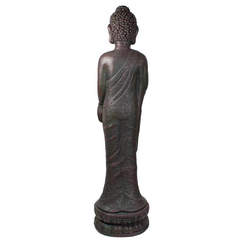 Northlight 33" Gray Standing Buddha Outdoor Garden Statue, 4 of 6