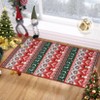 Acekool Christmas Rug Machine Washable Xmas Snowman Deer Rug Non-Slip Holiday Decor Diamonds Snowflake Carpet Christmas Floor Cover - 4 of 4