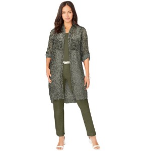 Jessica London Sheer Georgette Mega Tunic - 1 of 4