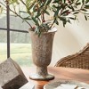 Plum & Post Claria Footed Vase - Gray Marble - Unique Veining Design - 4 of 4