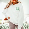 Simply Sage Market S.W.Smiley Embroidered Simple Wink Bold Lightweight Garment Dyed Sweatshirt - 3 of 4