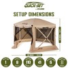 CLAM Quick-Set Pavilion Portable Pop-Up Outdoor Camping Gazebo Screen Tent Sided Canopy Shelter with Ground Stakes & Carry Bag - 2 of 4