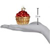 Old World Christmas Glass Blown Ornament, Apple Basket - 3 of 3
