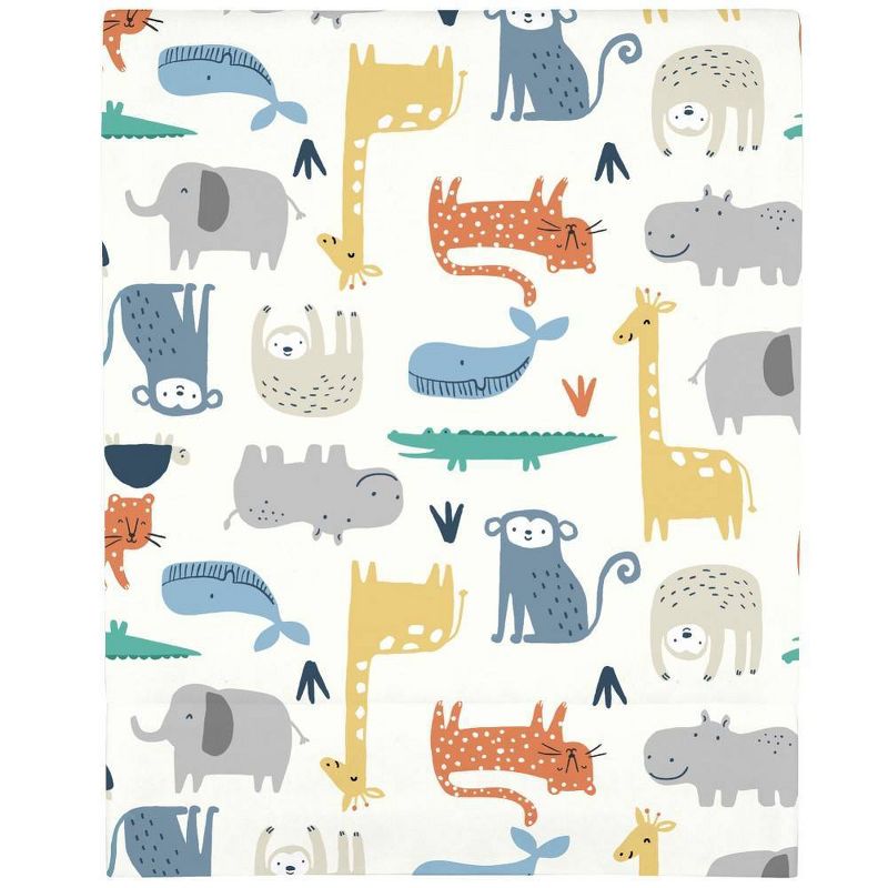 Carter&#39;s Colorful Modern Safari Animals Super Soft Mini Crib Fitted Sheet, 5 of 6