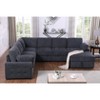 TiramisuBest Large L-Shaped Modular Sofa Set with Detachable Components, Plush Cushions & Decorative Throws, Dark Gray - 2 of 4