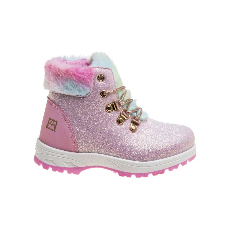 Avalanche Girls' Combat Hiker Boots: Kids' Ankle Boots, Warm Low-Heel Short Booties, Winter Snow Boots with Anti-Slip Outsole (Little Kids/Big Kids), 3 of 8