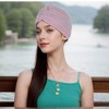 Anna-Kaci Glitter Turban Twist Knot Head Wrap Stretchy Metallic Fabric Elegant Headscarf for Stylish Looks - 2 of 4