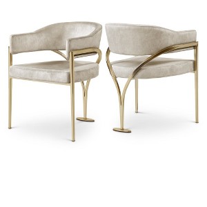 Meridian Furniture,Madelyn Velvet Dining Chair, Set of 2 - 1 of 4