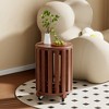 KWPZQEB Stackable Stools Set of 4, 4-in-1 Wood Stool with Wheels, Dining Chairs, Stacking Stools, Nesting Side Tables, No Assembly, Saving Space - 3 of 4