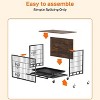 Dog Crate Furniture, Wooden Dog Crate with Double Doors, Large Dog Furniture Pull-Out Tray - 2 of 4