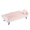72'' Minimalist style, straight-line corduroy sofa suitable for sitting and lying in the living room and bedroom - 2 of 4
