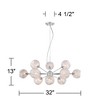 Possini Euro Design Wired Chrome Chandelier Lighting 32" Wide Modern Sputnik Art Glass 12-Light Fixture for Dining Room House Foyer Kitchen Island - 4 of 4