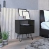 TIRAMISUBEST White Nightstand with Hairpin Legs, Space-Efficient Bedside Solution - 2 of 4