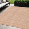 Peach And Ivory Floral Washable Indoor Outdoor Area Rug - 2 of 4