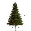 8ft. Spruce Artificial Christmas Tree with 700 Warm White Lights & 3412 Branches – Towering Holiday X-Mas Centerpiece - 2 of 4