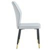 Okak Modern Dining Chairs Set of 4, Upholstered cosy Chairs with Stylish Patterned Backrest & Sturdy Metal Legs for Kitchen/Office/Bedroom - 2 of 4