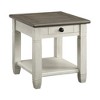 Anybear Rosy Brown and Antique White Finish 1pc End Table with Drawer - 2 of 3
