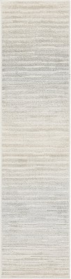 Easy-Care Stain-Resistant Light Gray Synthetic Outdoor Runner