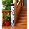 HomeRoots 59" Brown And White Solid Wood Welcome Reversible Porch Sign - 2 of 4