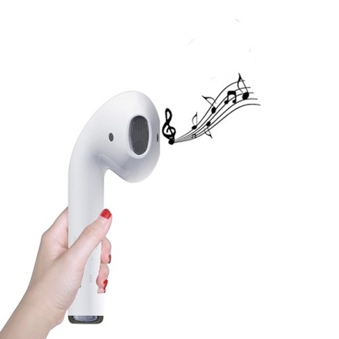 Link Giant Wireless EarPod Shaped Bluetooth Speaker with FM Radio AUX and Microphone White