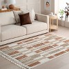 Nuloom Nimah Geometric 4x6 Indoor Area Rug for Living Room Bedroom Dining Room Kitchen, Beige - 2 of 4