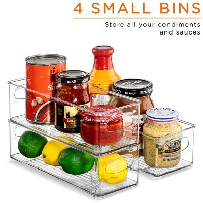 Clear BPA-Free Stackable Plastic Storage Bin Set