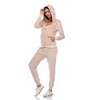 Women's 2 Piece Velour Tracksuit Set - White Mark - 3 of 4