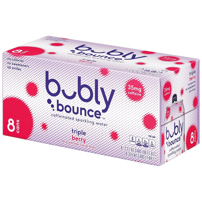 bubly bounce Triple Berry Sparkling Water - 8pk/12 fl oz Cans, 3 of 10