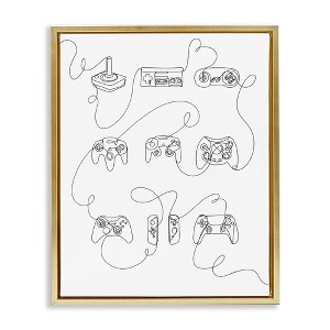Stupell Industries Line Doodle Gaming Controllers, 31" x 25" - 1 of 4
