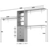 Aheaplus 120'' Adjustable Closet Organizer, Large Closet System with Storage Drawers and Hanging Rods - 2 of 4