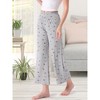 INSPIRE CHIC Women's Pajama Pants Soft Lounge Casual Trousers Wide Leg Pajama Bottom - 2 of 4
