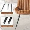 PAGED Modern Dining Chairs, Upholstered Living Room Chairs, Comfortable Side Chairs with Metal Legs and Thick Cushion for Kitchen - 3 of 4