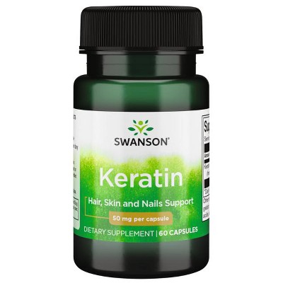 Swanson Dietary Supplements Keratin 50 mg 60 Caps.