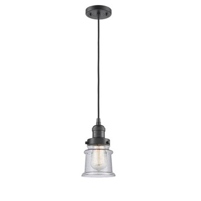 Canton - 1 Light Cord Hung Mini Pendant In Industrial Style-10 Inches Tall and 5.25 Inches Wide