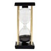Gulches Hourglasses: Triangular Conical Timer with Black/ White Sand, 15/30-Minute Options, Metal Stand - 4 of 4