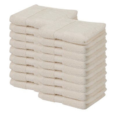 Splash Zero Twist 100% Ring Spun Cotton Face Washcloth Set – Reversible, 550 GSM, Soft, Lightweight, Highly Absorbent Towels for Bathroom
