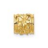 Black Bow Jewelry 14k Yellow Gold Diamond-Cut Mini Plumeria Barrel Chain Slide, 7mm - 2 of 4