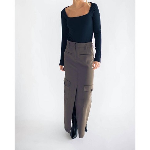 Women's Tasha Cargo Maxi Skirt - falcon park - image 1 of 4