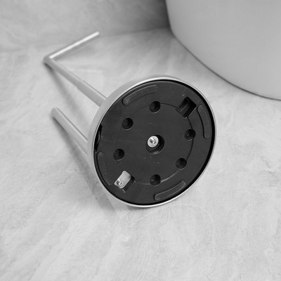 Brushed Nickel Freestanding Toilet Paper Holder with Reserve