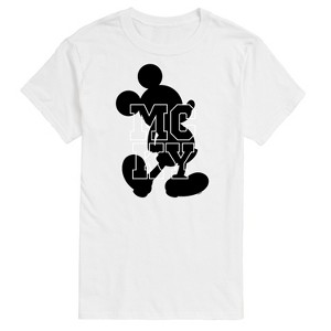 Men's - Disney - Mickey Logo Silhouette Short Sleeve Graphic T-Shirt - 1 of 4